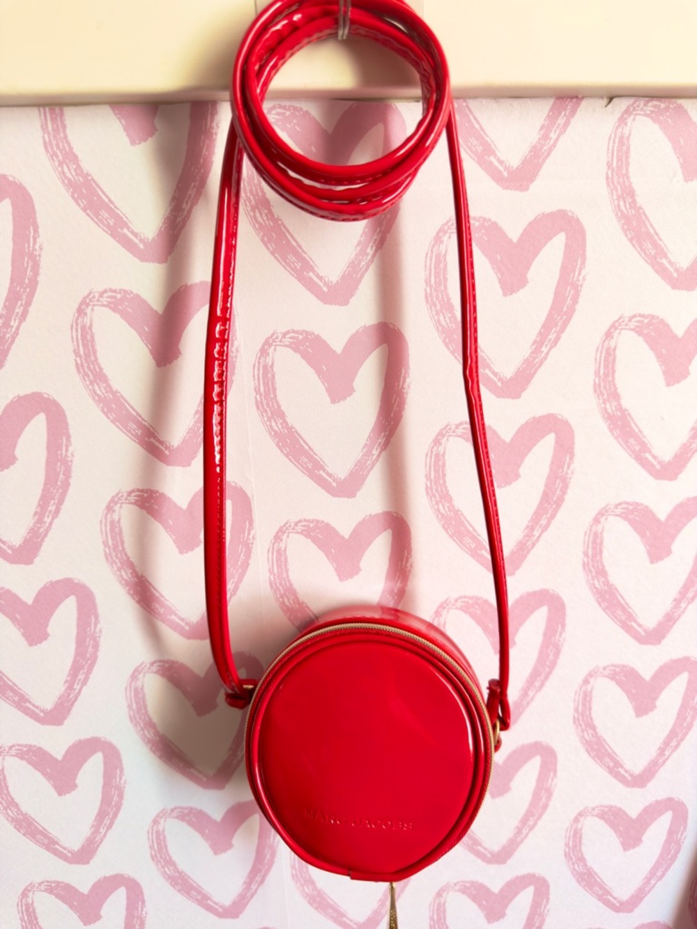 BUNDLE- Marc Jacobs Red Circle Makeup Bag w Products